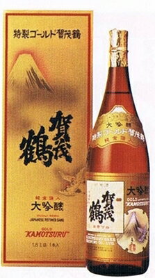 【ギフト】賀茂鶴　大吟醸　特製ゴールド（金箔入り）1800ml