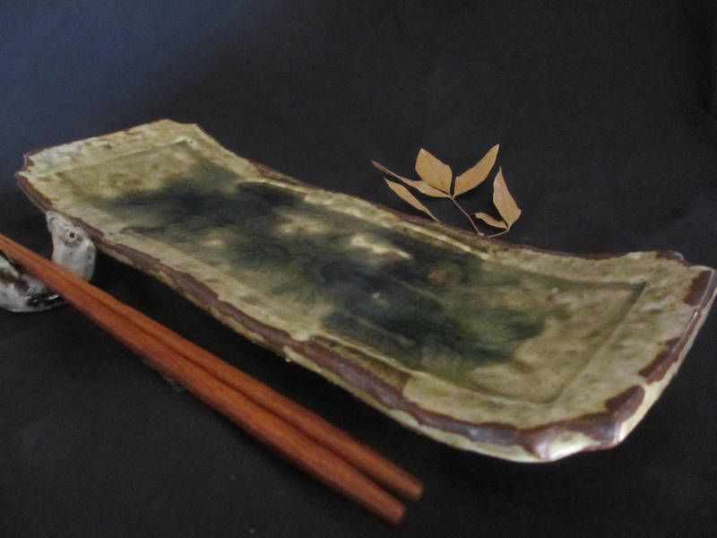 長方皿 ★ 浜田敦士作 ビードロ粉引 隅切 尺 長方皿 【業務用】【和食器】【ギフト】