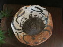 丸皿 佐藤和次作 絵織部 蟹紋五寸薬味皿(1皿)　ギフト　和食器