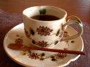 コーヒー セット ■ 三宅紀保 粉引 織部 楽削り花文 コーヒーセット ギフト 和食器