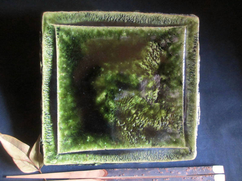 角皿■棚橋淳作 総織部六寸 角皿 【和食器】【ギフト】