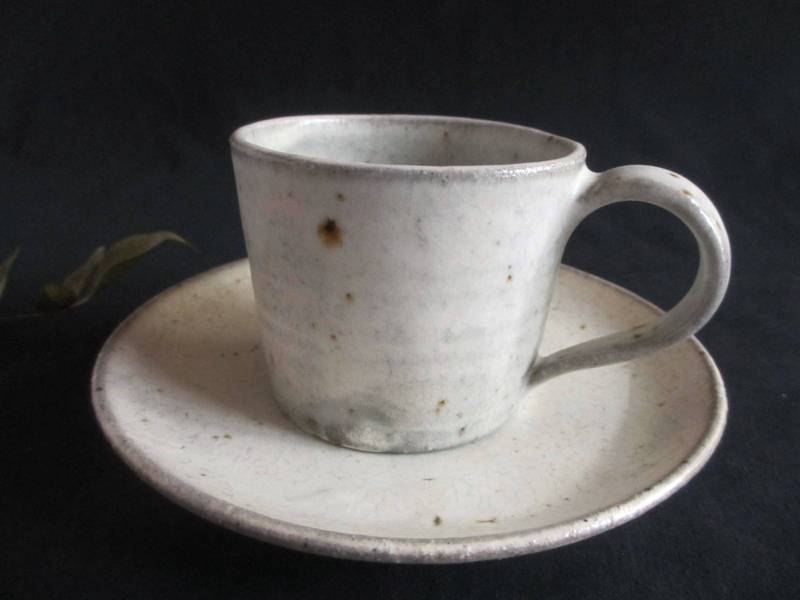 カップ＆ソーサー ■ 坪井俊憲作 粉引 カップソーサー