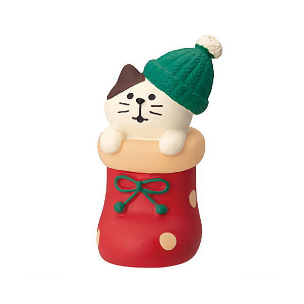【在庫処分セール】【メール便】 デコレ コンコンブル 靴下にゃんこ 赤 ( concombre DECOLE )