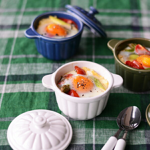 【在庫処分セール品】 スタジオM ファーマーズ 蓋付きココット ホワイト 白