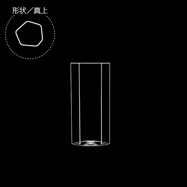 Rakuten - 二ノ宮クリスタル　変型角柱グラス 中　 QW-7593 (6個入)