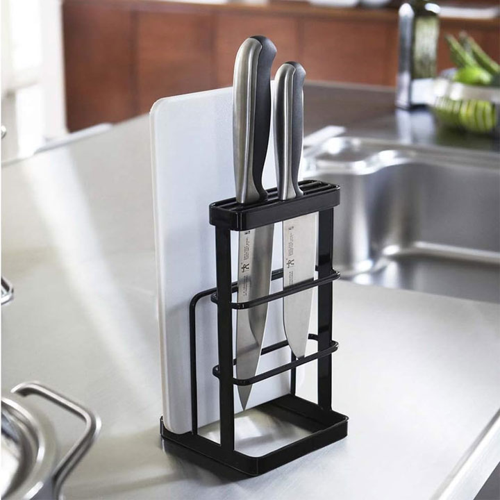 【在庫処分セール品】【送料無料】 ヤマザキ タワー　タワー カッティングボード＆ナイフスタンド ブラ..