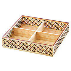 【送料無料：北海道・沖縄・離島は別途送料＋660円】 用美　ひのき細密盛器　七宝　四ツ切　27578