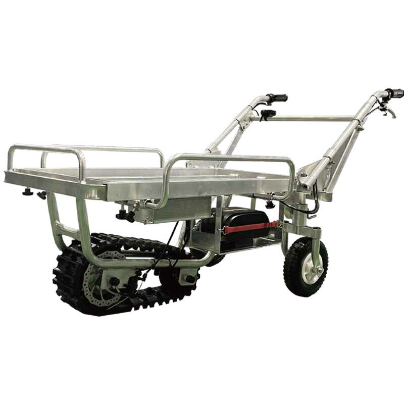 電動運搬車 猫吉クローラー バッテリー式手押し車 伸縮式荷台 工事現場 省人化対策 電動アシスト 農作業 農業 アルミス