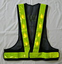 【10枚セット】安全ベスト 黄色 LEDベスト LEDチョッキ 安全チョッキ 紺/黄 仙台銘板