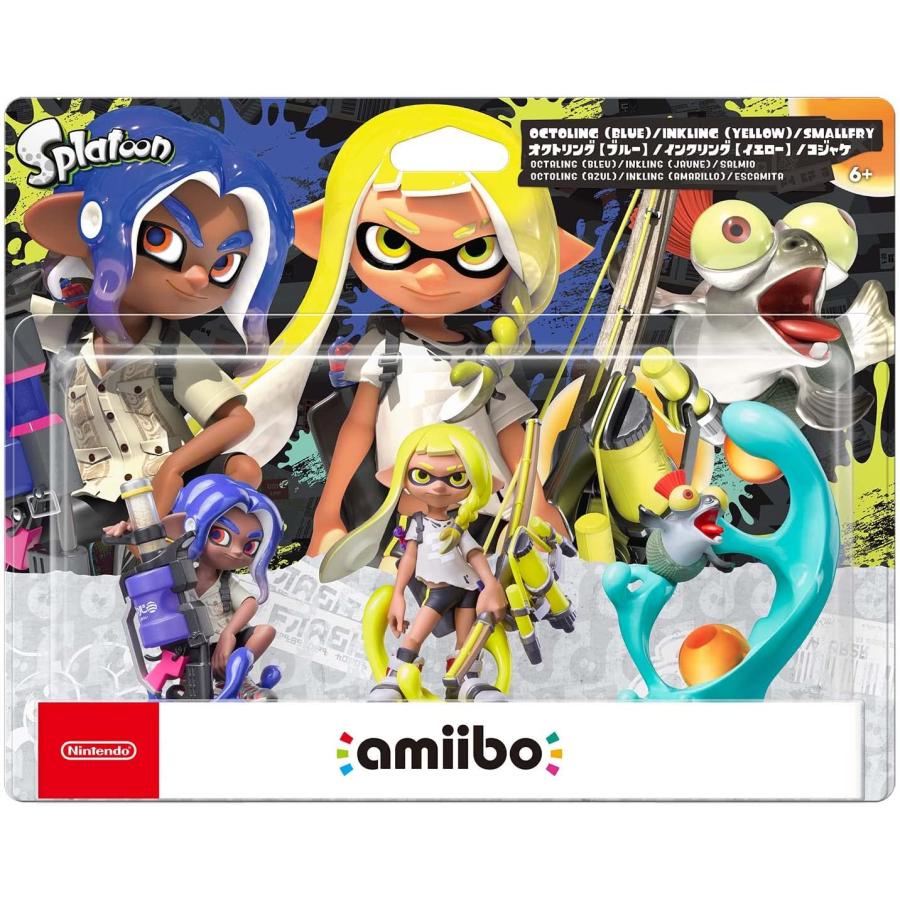 樂天商城 - 【新品】(Switch)amiibo トリプルセット[インクリング【イエロー】／オクトリング【ブルー】／コジャケ]（スプラトゥーンシリーズ）【任天堂】