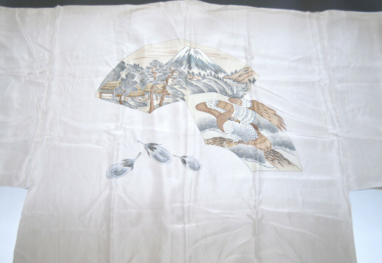 【少々難あり】男絵羽襦袢 未仕立て長襦袢No.604 未仕立て 男物 正絹 長襦袢 素材 教材 創作素材にオススメ 和服 和装アウトレット 絵羽