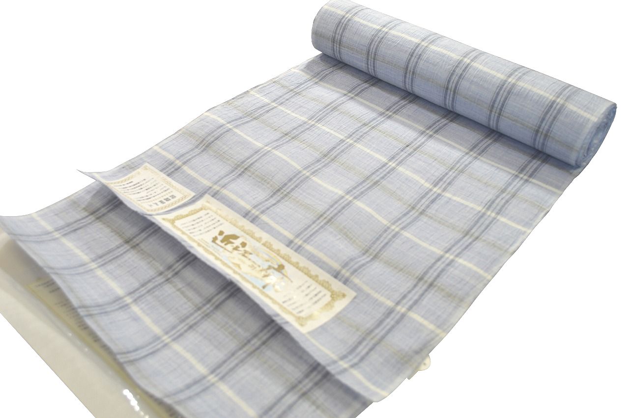 滋賀麻工業謹製近江の麻 近江ちぢみ着尺−No.9501普段着・浴衣にも◎蒟蒻糊加工 幅39.5cm長さ12.5m以上 麻100％ 夏着物として 浴衣としてもオススメ さらっとした生地風合い 着尺 未仕立て お出かけ着物 日本製品 お出かけ着きもの 夏きもの 着物のサムネイル