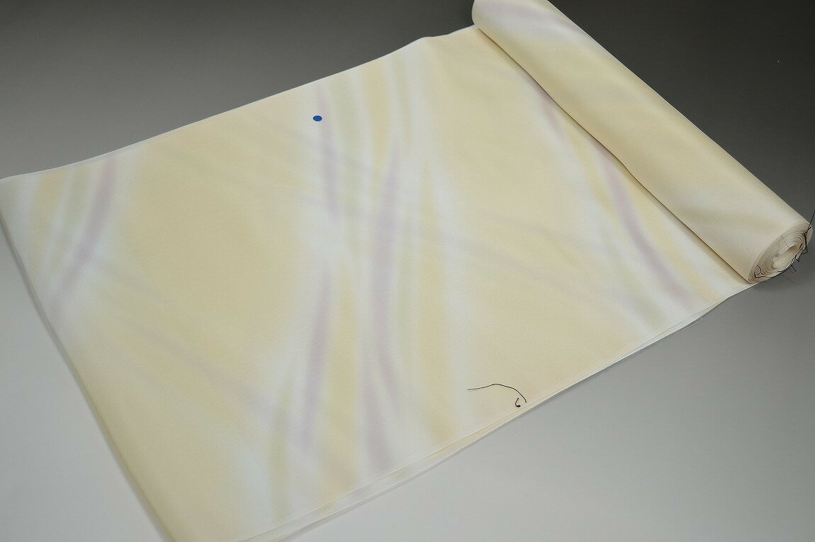 足さばきの良い精華生地【少々難あり 生地難染難あり】正装用ぼかし長襦袢-No.4771生地しっかり 正装向き襦袢 おしゃれ着襦袢に◎羽裏に◎ 長さ13.5メートル・巾37.5センチ 正装用にもオススメ 普段着にオススメ つむぎ 紬 小紋 【キモノ仙臺屋このみ色襦袢】