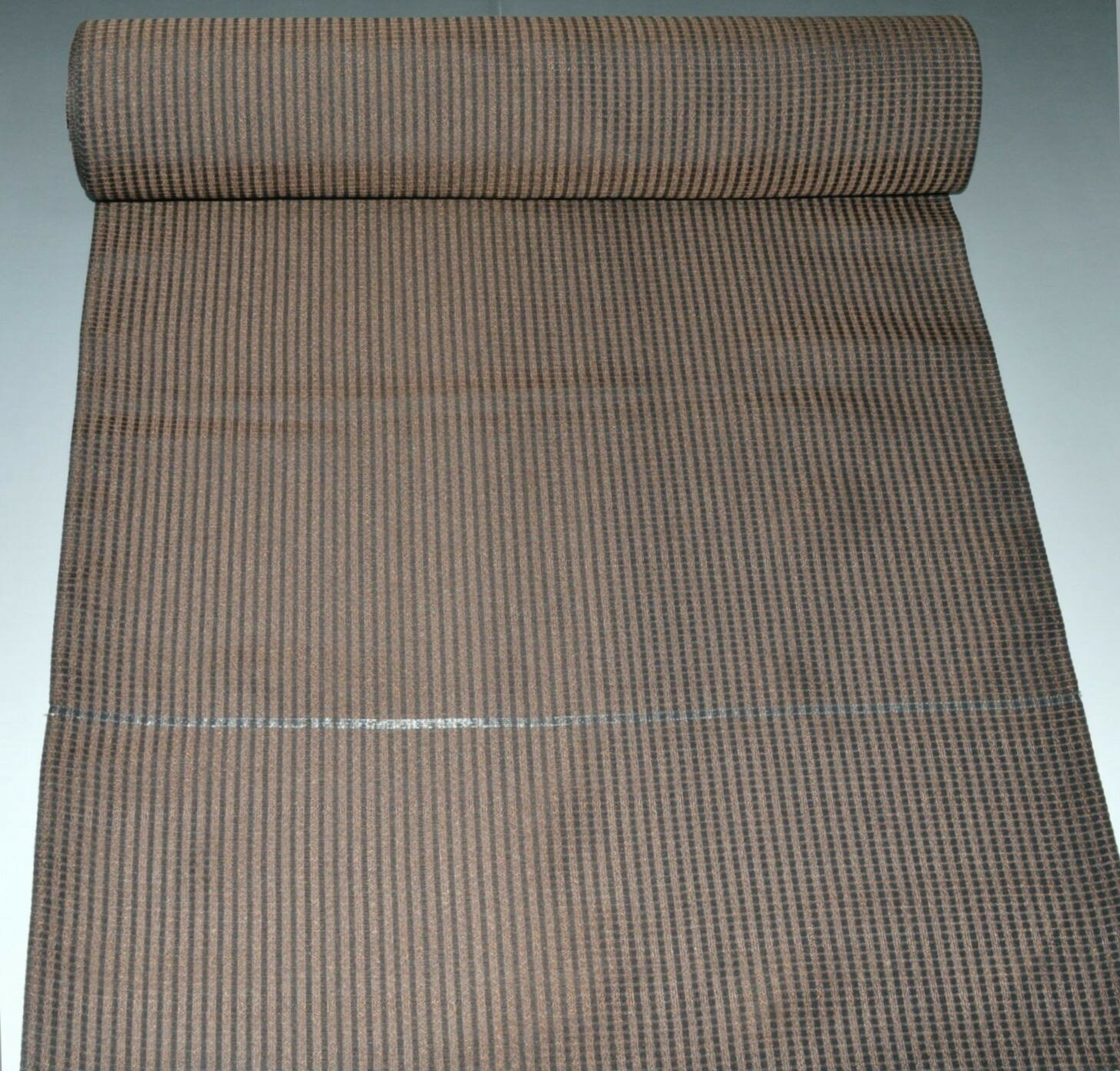 【少々難あり商品】西陣夏御召着尺（小格子地紋）No.13113憲法色（けんぽういろ）京都 お召 男女兼用 夏お召 羽織にもオススメ 反物 未仕立て 原反 正絹 未仕立て 巾40cm長さ約13m 送料無料 日本製 お出かけ着きもの 国産正絹生地 おしゃれ着 普段着 お茶会