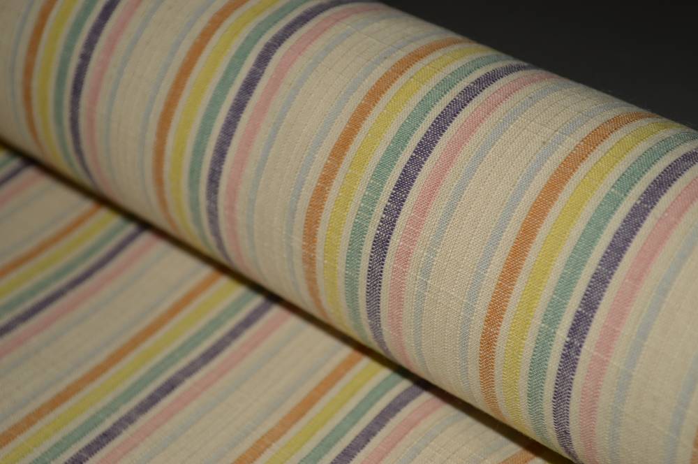 紅梅織・片貝木綿綿麻紺仁・格子柄 −No.6935 （幅39センチ長さ12.3メートル以上）（麻25・綿75・着尺・未仕立て）【送料無料・日本製品】