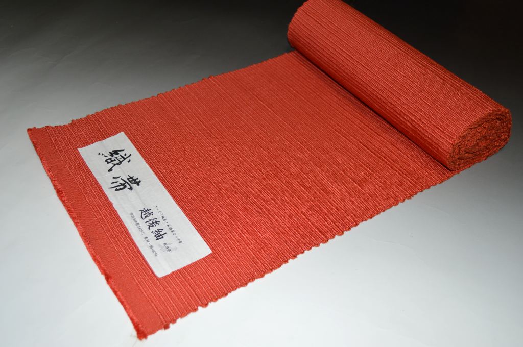 樂天商城 - 新潟・十日町・真綿織手織紬八寸名古屋帯−No.8240 （正絹素材・八寸帯・未仕立て）【送料無料・日本製】