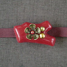 梅ヶ枝帯留赤名古屋帯半幅帯細帯小袋...