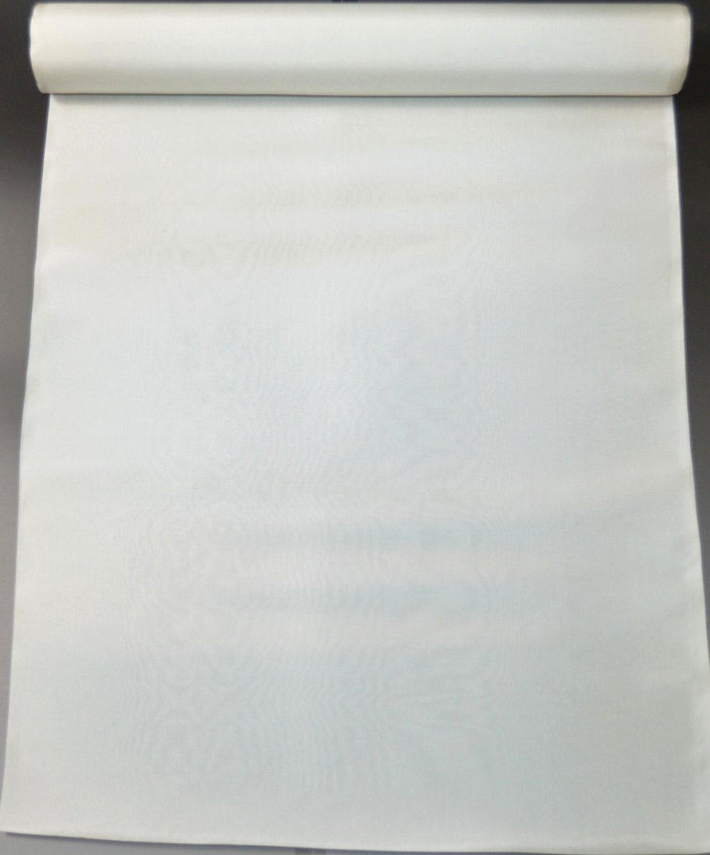 【送料無料】正絹染め長尺羽裏・羽二重生地 No.5007【地色藍白（あいじろ）色系統】※染めむら・織りキズ・しみなど軽度の難がある品物（女性用）羽織 道行きコート 道中着の裏地にオススメ 正絹 羽二重 コート裏 長さ約5.5m巾38cm 二つ折りにして配送で送料無料 ポスト投函