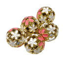 【日本製】【特選蓬莱鈴】かわいい花鈴根付けストラップ 桜鈴(豆)-No.152 四季折々の花鈴・日本製品 全長約11センチ・鈴直径約1.3cm大願成就 家内安全...
