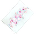 花柄刺繍半襟 絹交織 No.3108 白色 日本製 色刺繍半襟 アセテート55% 絹5% レーヨン40% PPパッケージ 生地しっかり はんえり 半襟 半衿 入学式 卒業式 振り袖 振袖 結婚式 お茶会カジュアル系統におすすめの品物です 練習用に 【キモノ仙臺屋の和装小物特集】