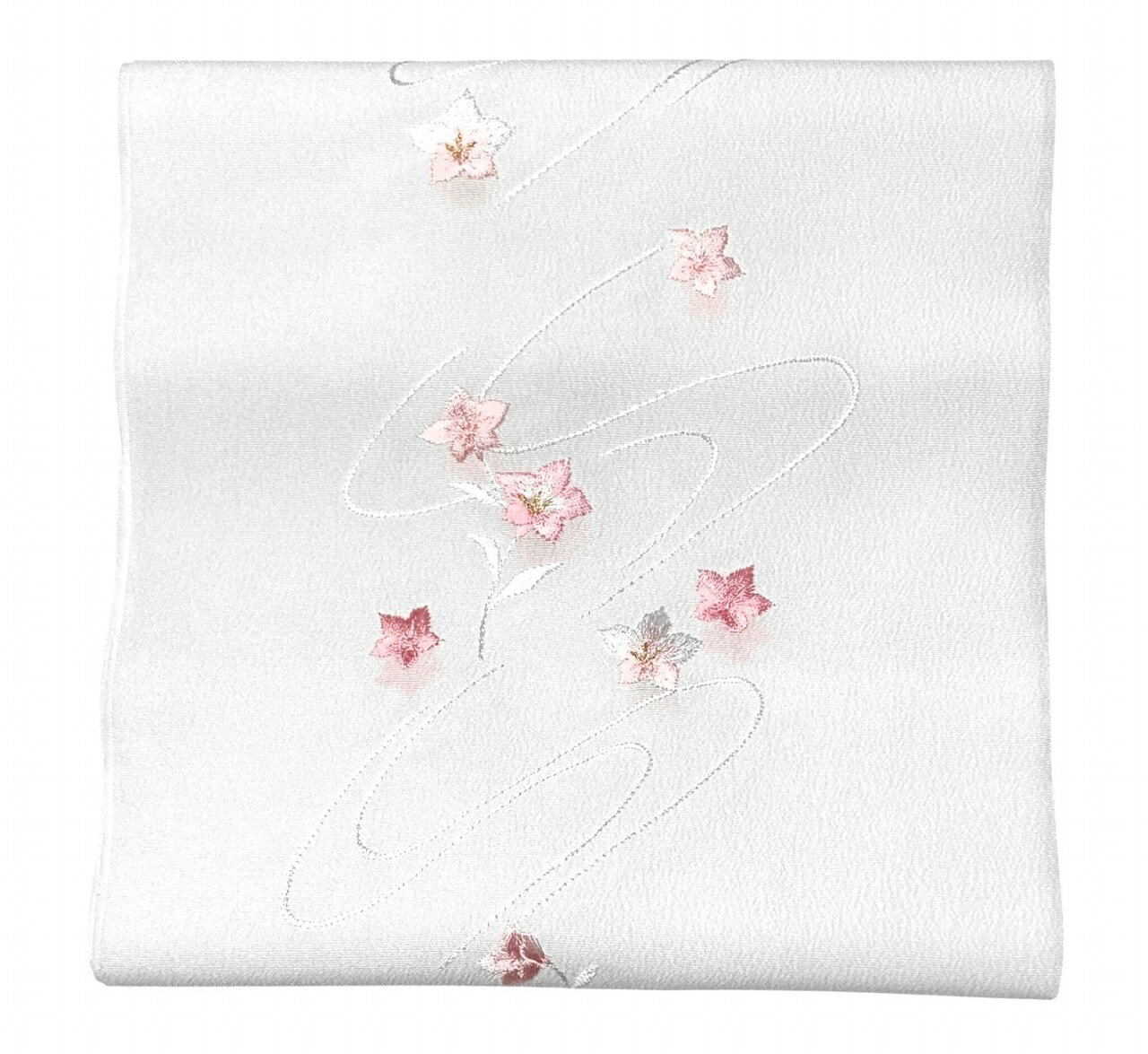 お買い得 刺繍半襟 白地に色物 No.10158 ポリエステル100％ 刺繍糸レーヨン100％ ...
