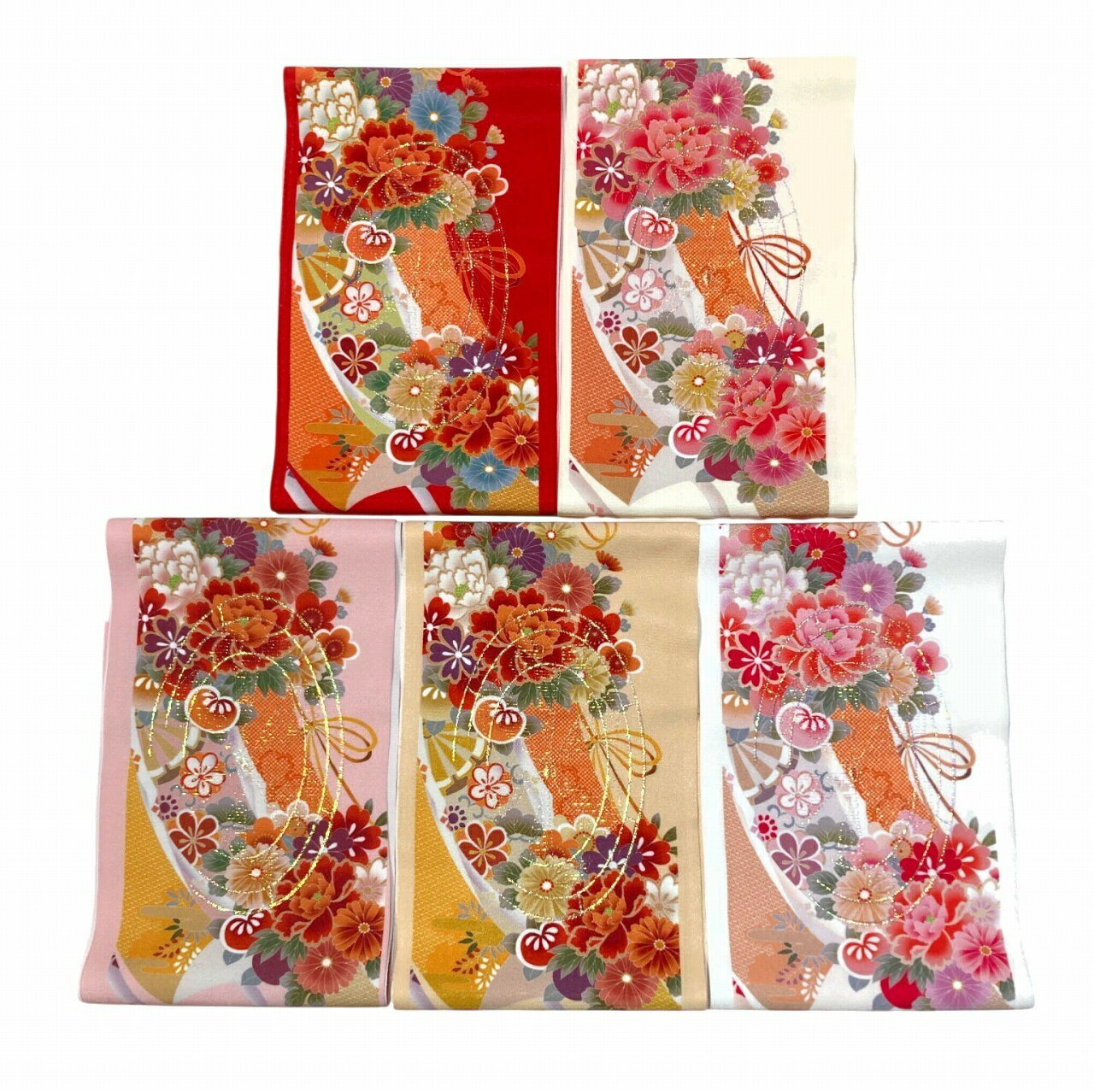 豪華な刺繍で衿元を華やかに！リビエラウオームシオゼ No.10200～10204 振袖 訪問着 舞台衣装に最適 東洋紡糸使用 振袖 訪問着 晴れ着 舞台 成人式 卒業式 和装小物 半衿 はんえり 華やか 上品 刺繍半衿