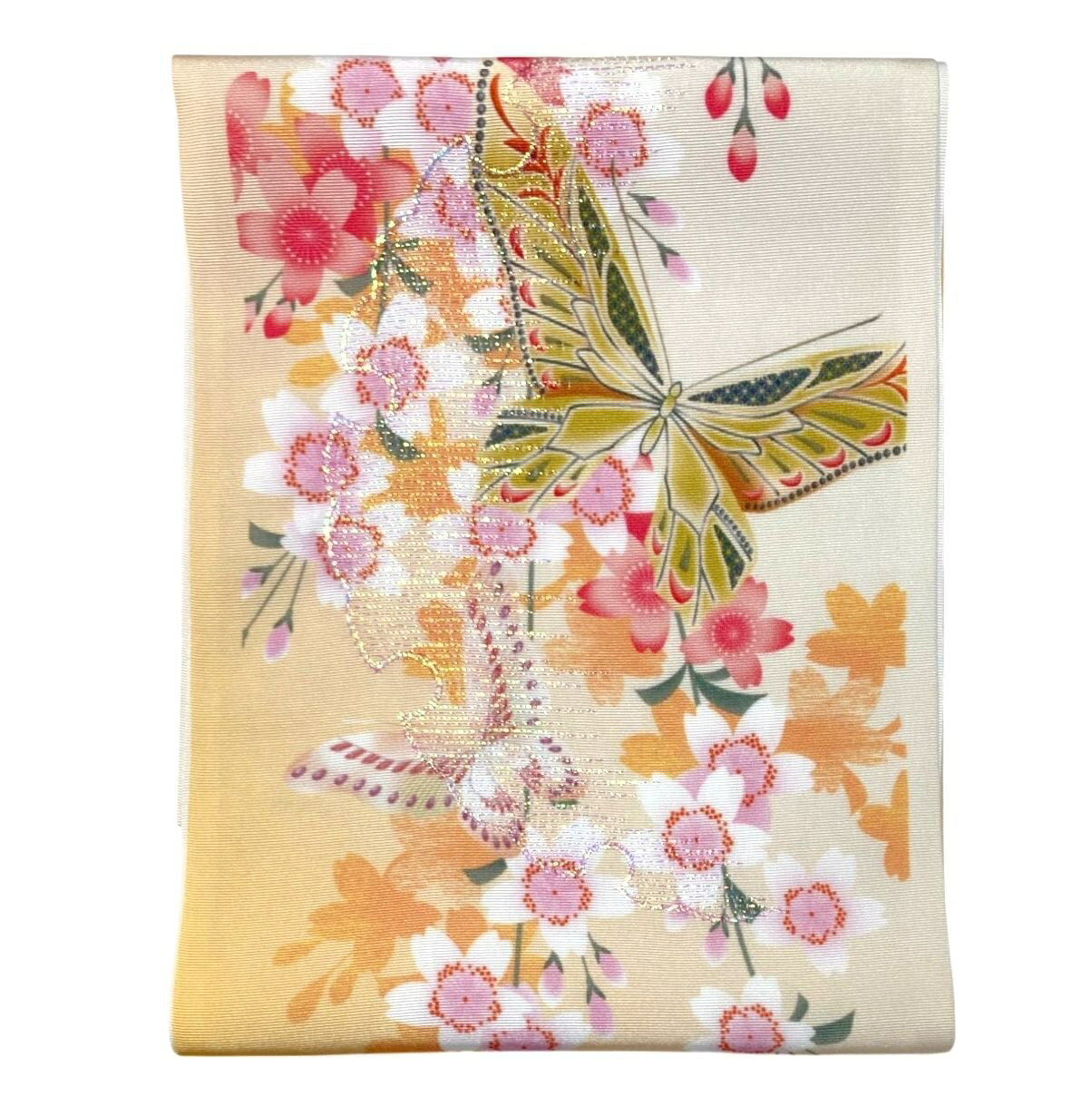 豪華な刺繍で衿元を華やかに！リビエラウオームシオゼ No.10232 黄色 振袖 訪問着 舞台衣装に最適 東洋紡糸使用 振袖 訪問着 晴れ着 舞台 成人式 卒業式 和装小物 半衿 はんえり 華やか 上品 刺繍半衿