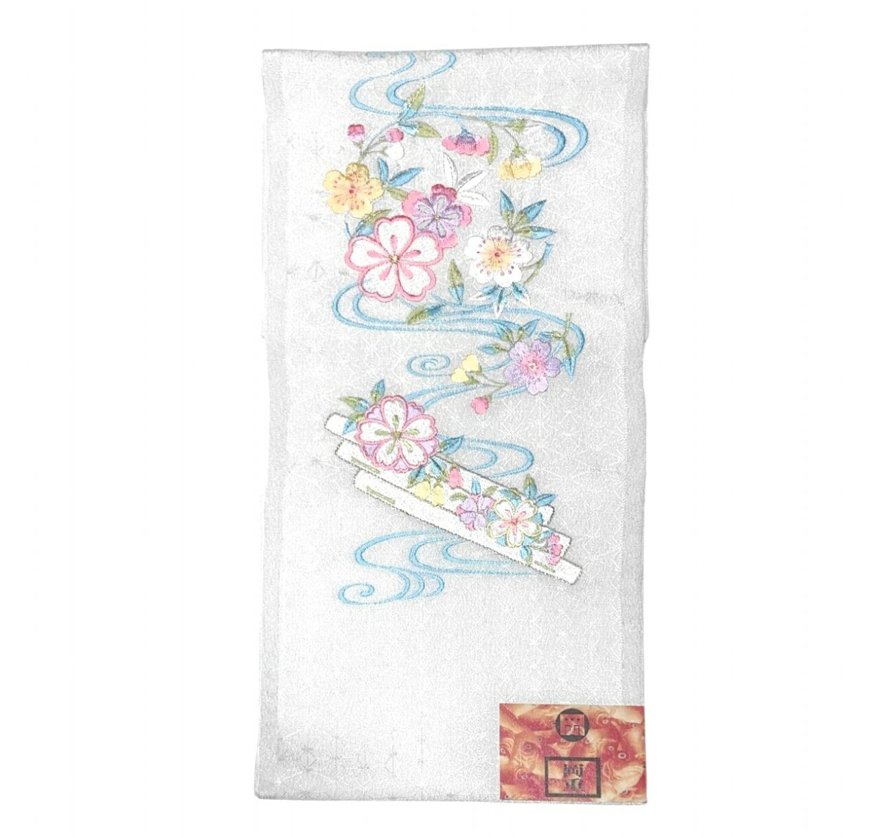 【安政二年創業 岡重】刺繍半衿 刺繍半襟 洗えるポリエステル 地色 白色 No.10244 レーヨン刺繍 日本製 老舗 ブランド 岡重謹製 着物 和装小物 振袖 成人式 訪問着 付下げ 卒業式 結婚式 晴れ着 舞台衣装 豪華 華やか エレガント【キモノ仙臺屋の和装小物特集】