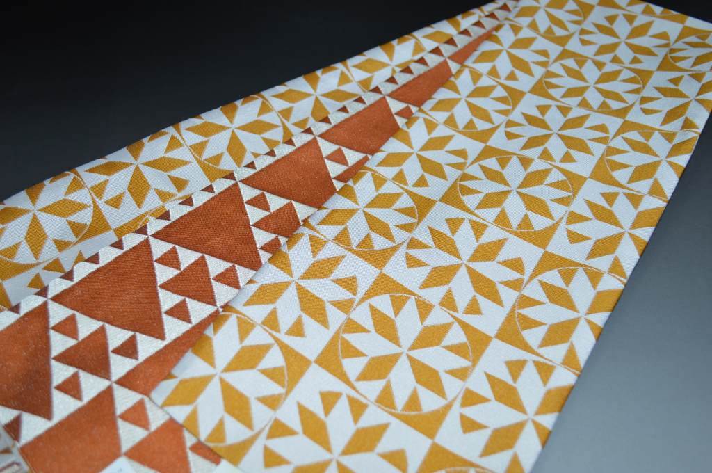 特選お洒落小袋帯-No.3089おりびと（半幅帯・織柄）お洒落着物・ゆかたにも◎日本製・サイズ長さ約390cm巾約16cm品質表示ポリエステル100％日本製【キモノ仙臺屋の和装小物特集】