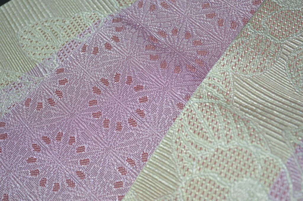 【kyousiori】お洒落小袋帯-No.3335細帯（半幅帯・織柄）お洒落着物・ゆかたにも◎日本製・サイズ長さ約4.4m巾約16.5cm品質表示ポリエステル100％【キモノ仙臺屋の和装小物特集】【京紫織】【浴衣帯】【ゆかた帯】 2