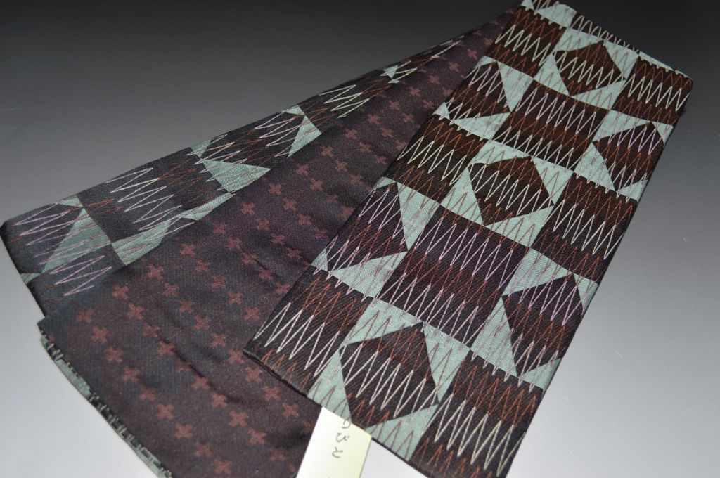 特選お洒落小袋帯-No.8011おりびと（半幅帯・織柄）お洒落着物・ゆかたにも◎日本製・サイズ長さ約390cm巾約16cm品質表示ポリエステル100％日本製【キモノ仙臺屋の和装小物特集】