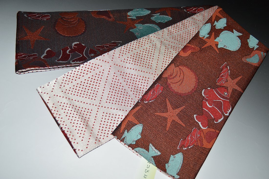 特選お洒落小袋帯-No.5592おりびと（半幅帯・織柄）お洒落着物・ゆかたにも◎日本製・サイズ長さ約390cm巾約16cm品質表示ポリエステル100％日本製【キモノ仙臺屋の和装小物特集】