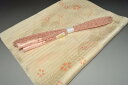 【送料無料】夏物帯締め帯揚げセット No.23236帯揚げ地色 練色(ねりいろ)色系統 正絹素材 並尺 夏物 夏のお洒落きものに◎ うすもの 単衣用にオススメ ...
