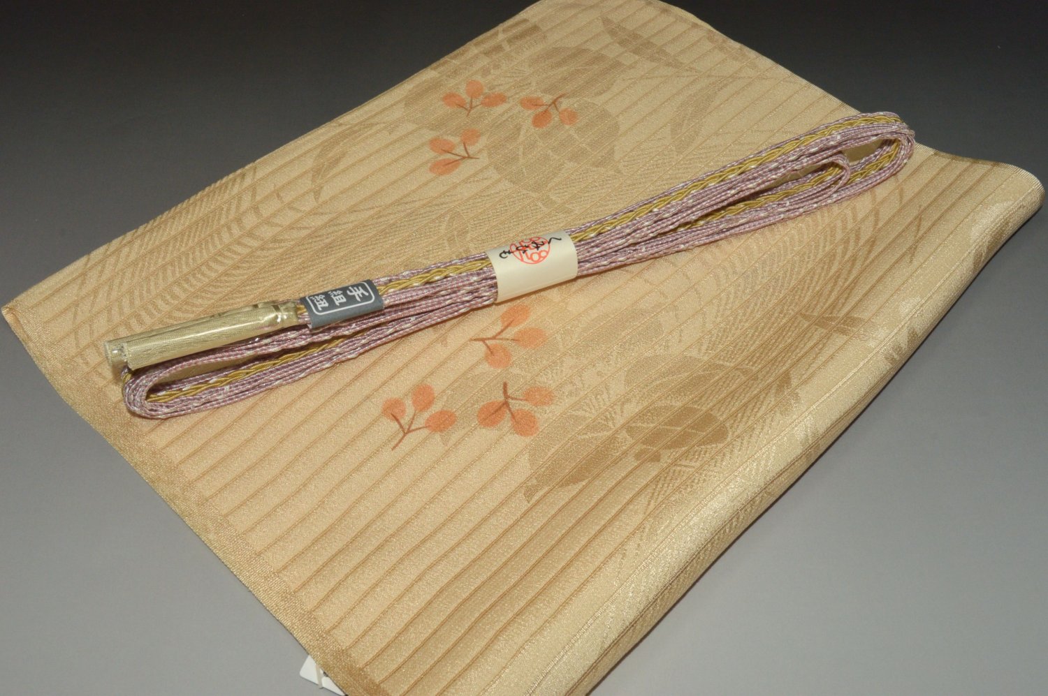 【送料無料】夏物帯締め帯揚げセット No.23396帯揚げ地色 雄黄（ゆうおう）色系統 正絹素材 並尺 夏物 夏のお洒落きものに◎ うすもの 単衣用にオススメ 色無地 つむぎなどに◎ お稽古 普段着 お茶会 お食事会 紬 訪問着 江戸小紋 色無地 付下げキモノ 仙臺屋の和装小物特集