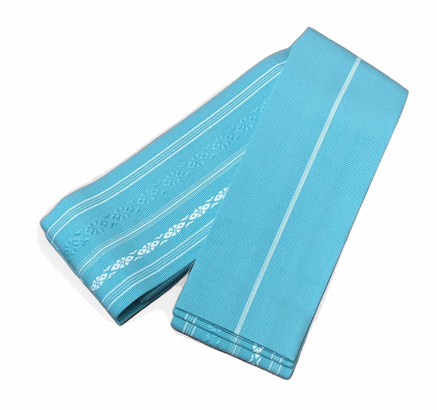 「睦 井桁・濃エンジ」【祭りプリント半纏】（帯付）