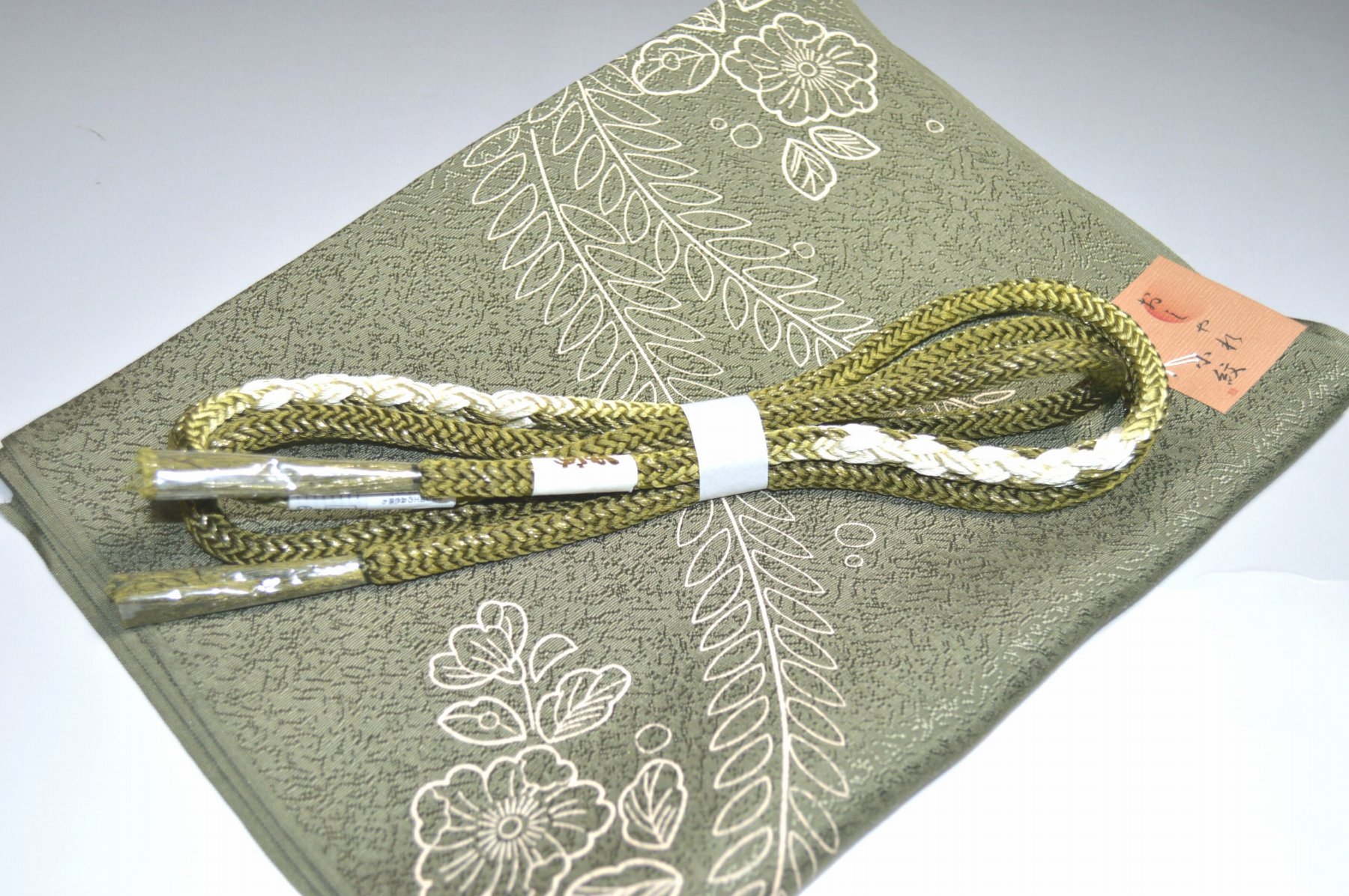 【送料無料】お洒落 帯締め帯揚げセット No.24558帯揚げ地色 海松色 みるいろ色系統 正絹 並尺 カジュ..