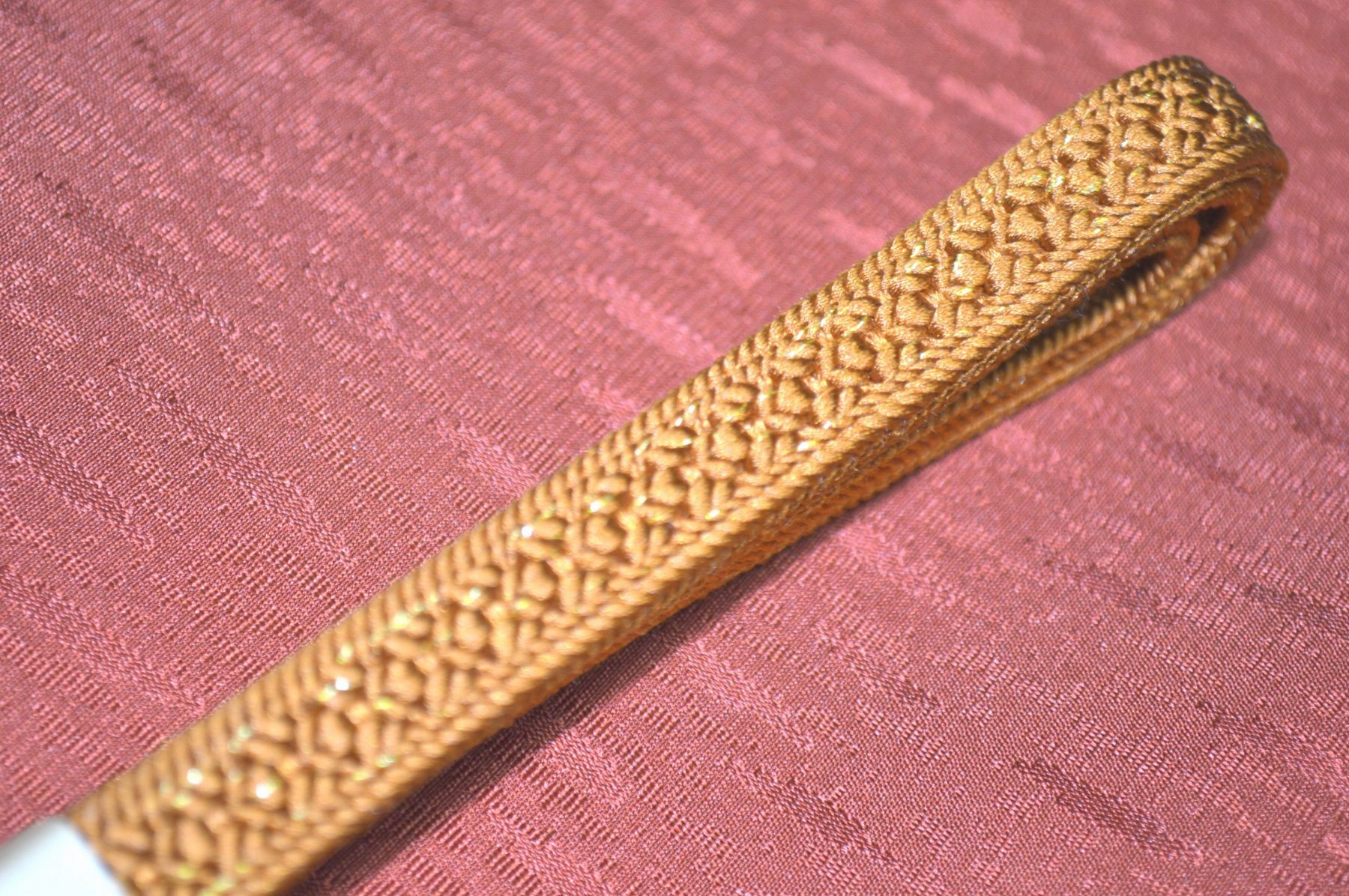 【送料無料】お洒落用にオススメ 帯締め帯揚げセット No.25015帯揚げ地色 弁柄色（べんがらいろ）色系統 正絹 並尺 カジュアル 礼装 お茶会 お出掛け お食事会 小紋色　無地 紬 お稽古 普段着 江戸小紋 カジュアルな着物 キモノ仙臺屋の和装小物特集 ポスト投函で送料無料