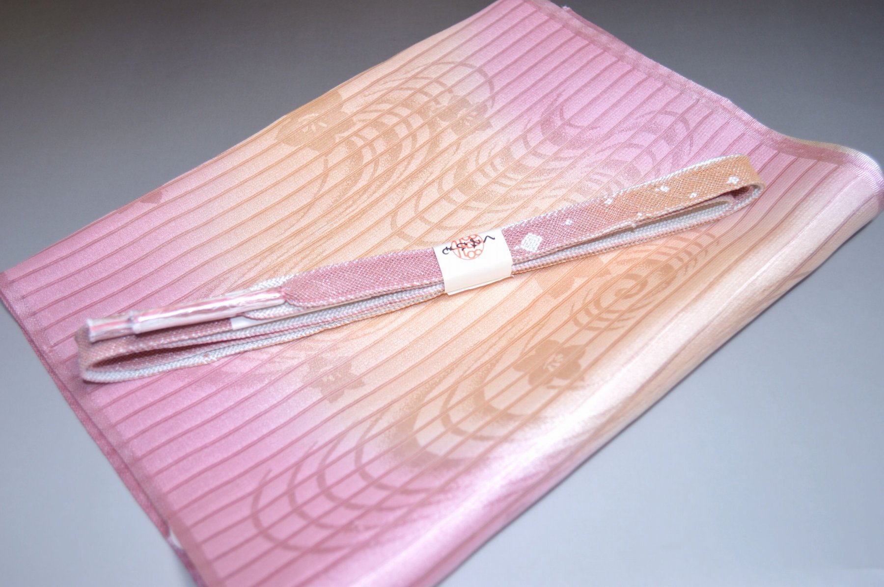 【送料無料】うすもの・単衣正装用にも◎紗帯締め帯揚げセット No.25447 帯揚げ地色 瑠璃苦菜（るりにがな）色系統 正絹素材 並尺 夏物 夏のお洒落きものに◎ うすもの 単衣用にオススメ 色無地 つむぎなどに◎ 普段着 お食事会 紬 訪問着 キモノ 仙臺屋の和装小物特集