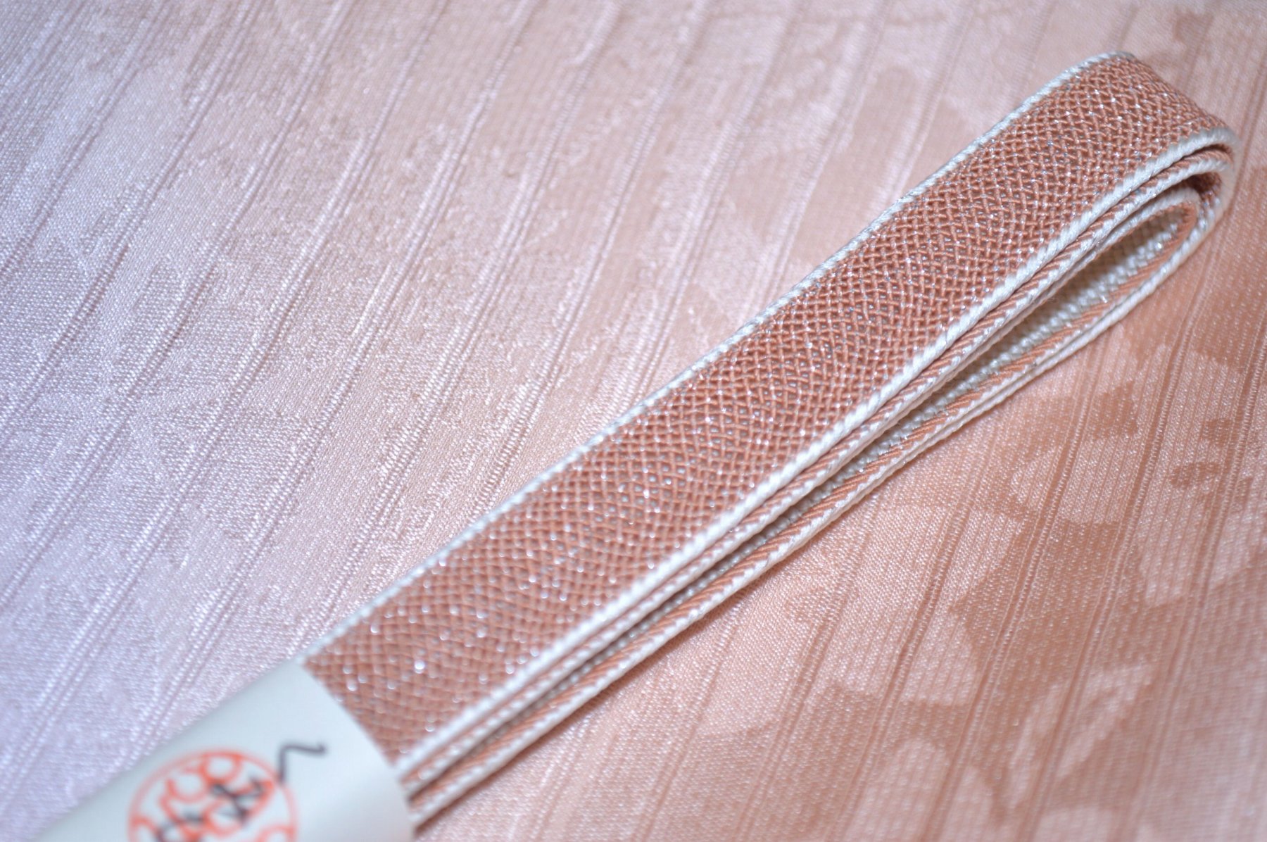 【送料無料】うすもの・単衣正装用にも◎紗帯締め帯揚げセット No.25453 帯揚げ地色 洗柿（あらいがき）色系統 正絹素材 並尺 夏物 夏のお洒落きものに◎ うすもの 単衣用にオススメ 色無地 つむぎなどに◎ お稽古 普段着 お食事会 紬 訪問着 キモノ 仙臺屋の和装小物特集