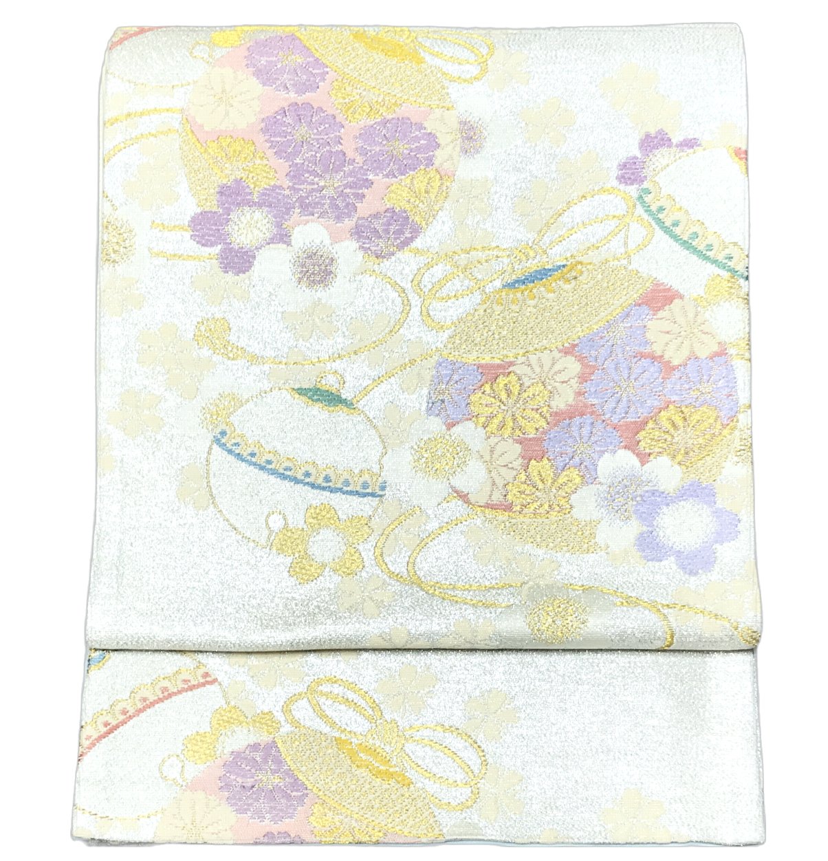 Rakuten - 振り袖向き袋帯 貸衣装使用の中古袋帯 No.025 ママ振袖リニューアルにオススメ 使用頻度の低いリユース品 お仕立て上がり品 USED袋帯 中古帯 リサイクル品 貸衣装使用リユース品（長さ430cmから440cm）【しみ汚れ有り】【手芸にもオススメ】【中古】【リサイクル袋帯】