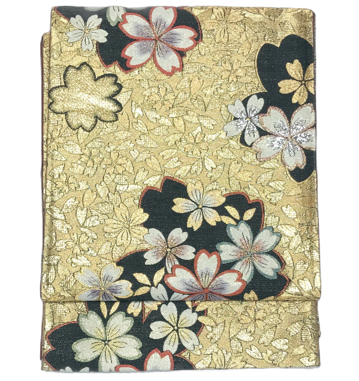 乐天商城 - 振り袖向き袋帯 貸衣装使用の中古袋帯 No.184 ママ振袖リニューアルにオススメ 使用頻度の低いリユース品 お仕立て上がり品 USED袋帯 中古帯 リサイクル品 貸衣装使用リユース品（長さ430cmから440cm）【しみ汚れ有り】【手芸にもオススメ】【中古】【リサイクル袋帯】