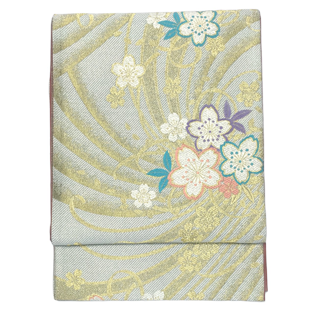 Rakuten - 振り袖向き袋帯 貸衣装使用の中古袋帯 No.207 ママ振袖リニューアルにオススメ 使用頻度の低いリユース品 お仕立て上がり品 USED袋帯 中古帯 リサイクル品 貸衣装使用リユース品（長さ430cmから440cm）【しみ汚れ有り】【手芸にもオススメ】【中古】【リサイクル袋帯】