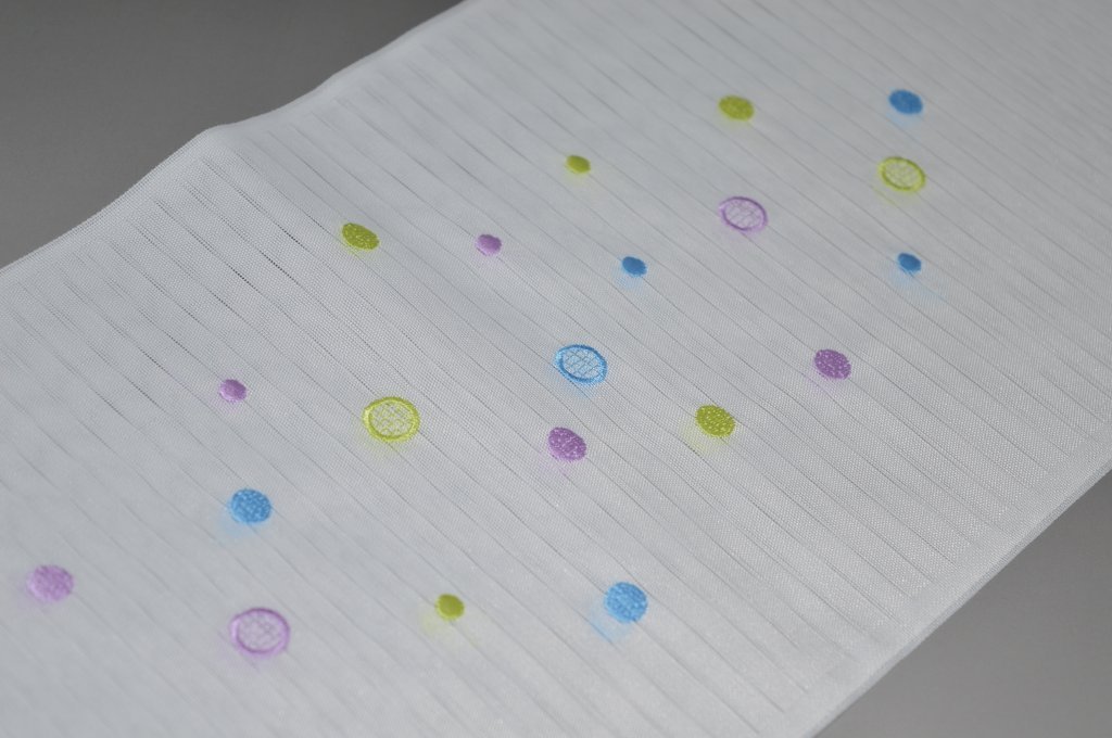 【送料無料】水玉模様のかわいい絽刺繍半襟（No.2621〜No.2630）ポリエステル100% 結婚式 晴れ着 舞台 単衣　薄物　盛夏 ポスト投函で送料無料【キモノ仙臺屋の和装小物特集】 sendaiya2-10053055 キモノ 仙臺屋 2号店 サンプル画像2