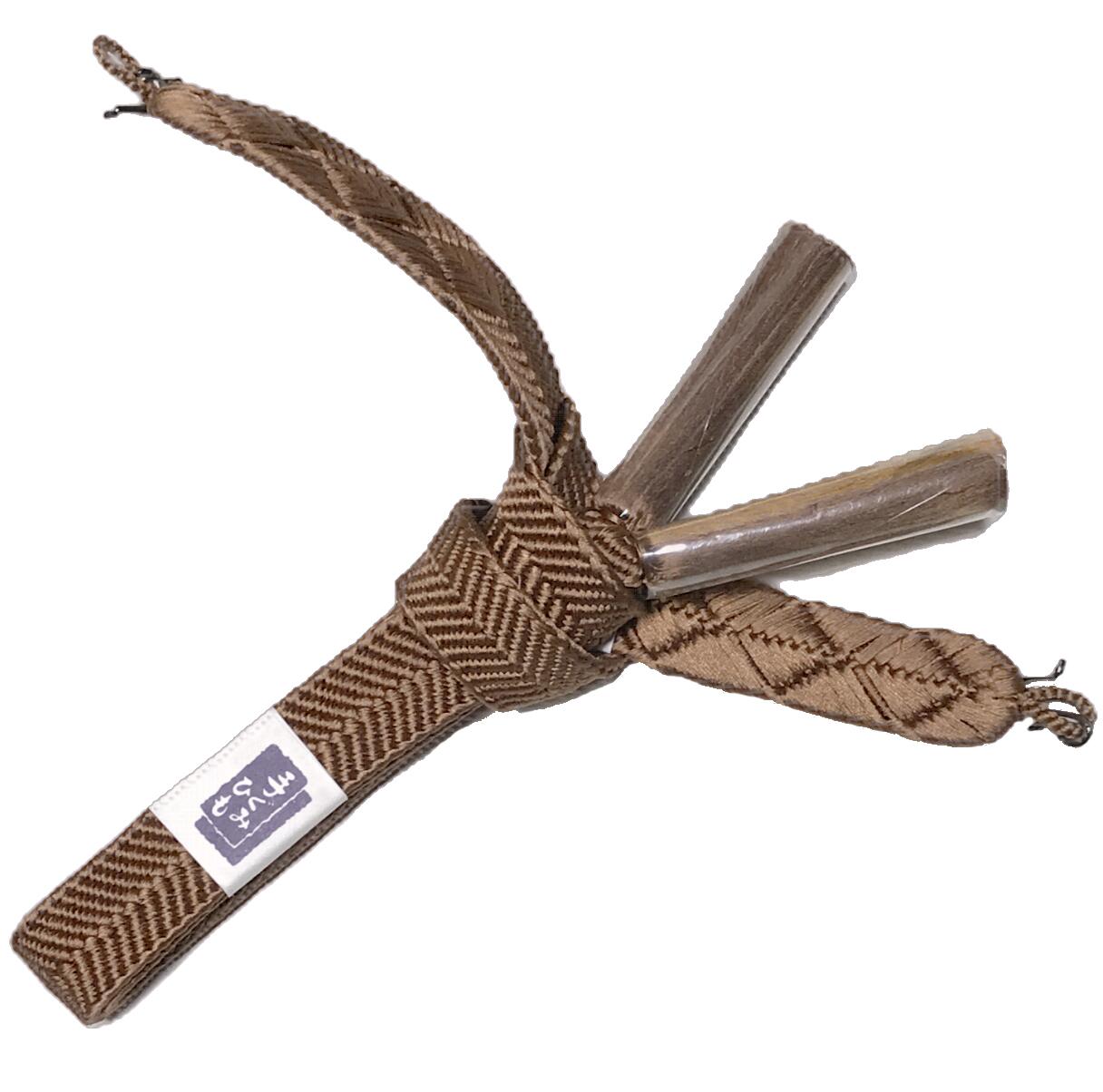 男物平組羽織紐 正絹 (長さ約35センチ以上・房含む) 渋紙色 (しぶかみ)色系統 No.3174 メンズ 絹100％ 普段着向き 和装小物 着付け小物 通年用【男羽織】【男物アンサンブル】普段着 おしゃれ着 便利な和装小物 羽織【キモノ仙臺屋の和装小物特集】