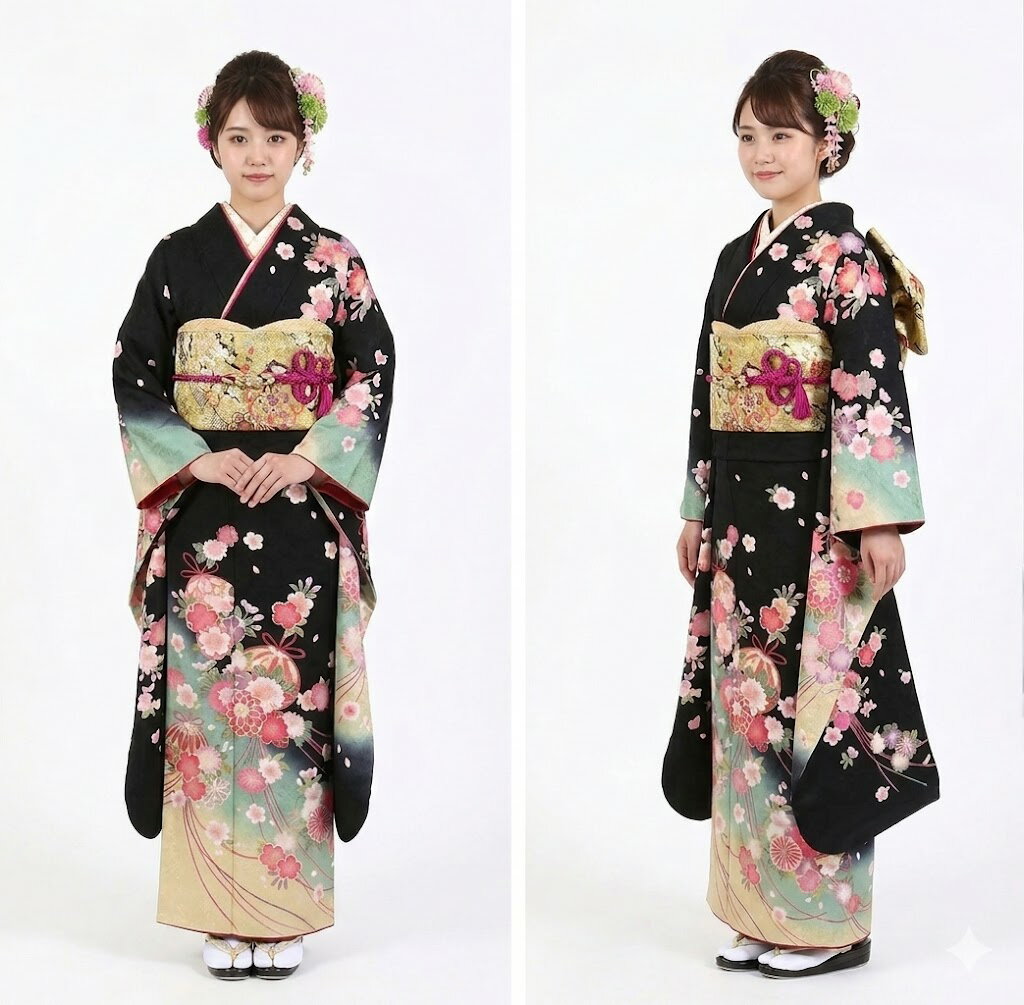 振袖 レンタル フルセット 8SAC-662 成人式 振袖レンタル 1月 伝統古典 慶長 雪輪取り 153cm〜170cm位まで 足袋プレゼント 振り袖 レンタル 二十歳のつどい