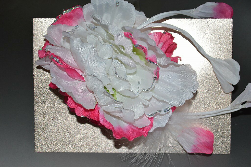 フラワー髪飾り−No.324（透明ケース入り）晴れ着・入卒式に◎【キモノ仙臺屋の和装小物特集】