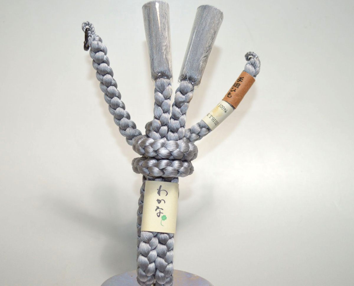 男物丸組羽織紐箱なし−No.3053(結んだ状態での長さ約17センチ) 訳あり 手組ひも 正絹素材 普段着向き・日本製品【男羽織】【男物アンサンブル...