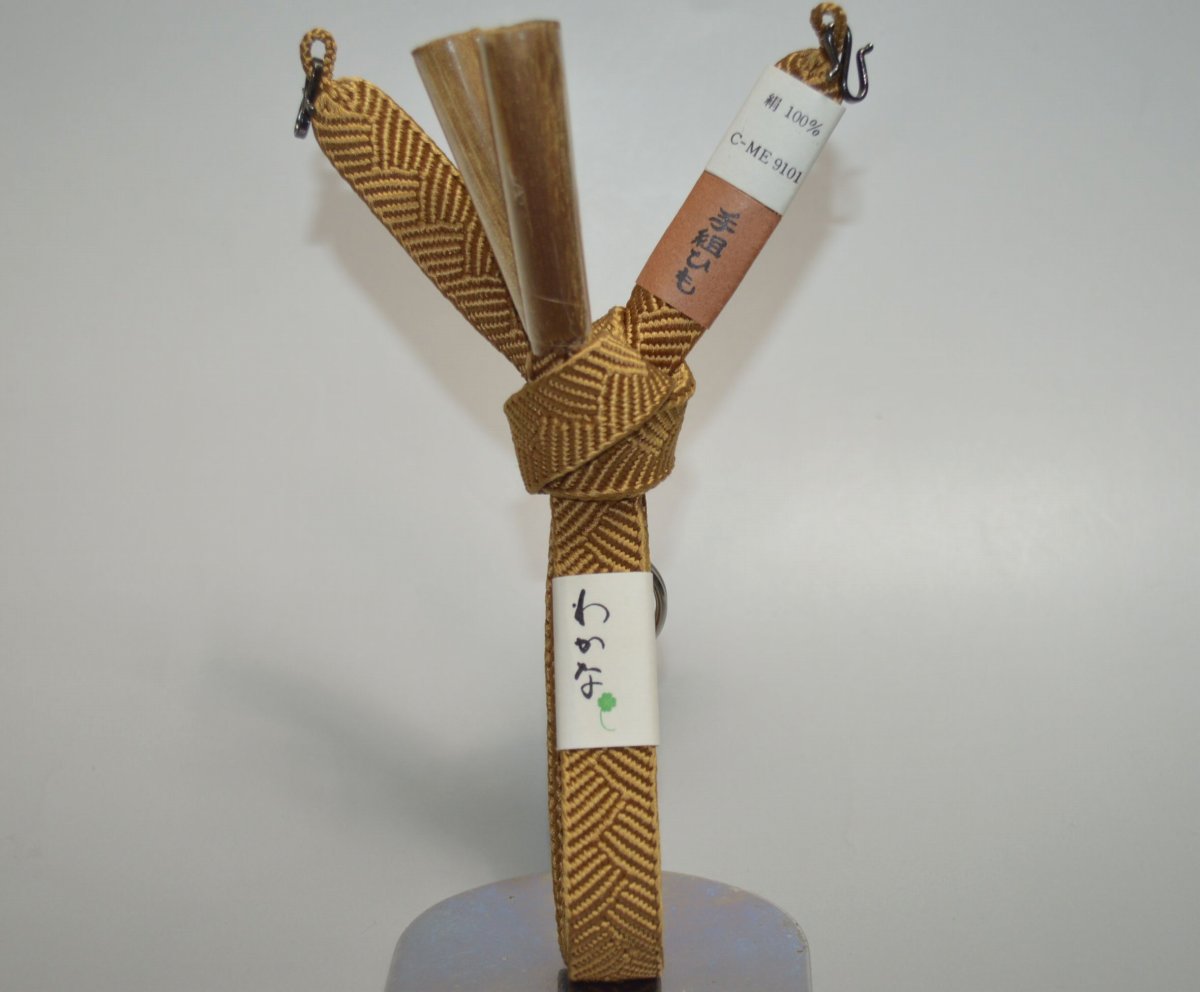 男物平組羽織紐箱なし−No.3057(結んだ状態での長さ約15センチ) 訳あり 手組ひも 正絹素材 普段着向き・日本製品【男羽織】【男物アンサンブル...