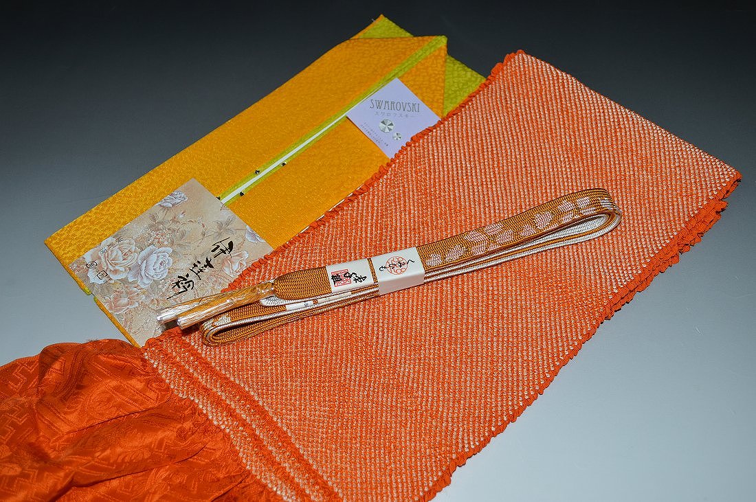 振り袖礼装用セットNo.17029古典の振り袖にオススメの平組帯締めタイプ帯締め・総絞り帯揚げ・重ね衿3..