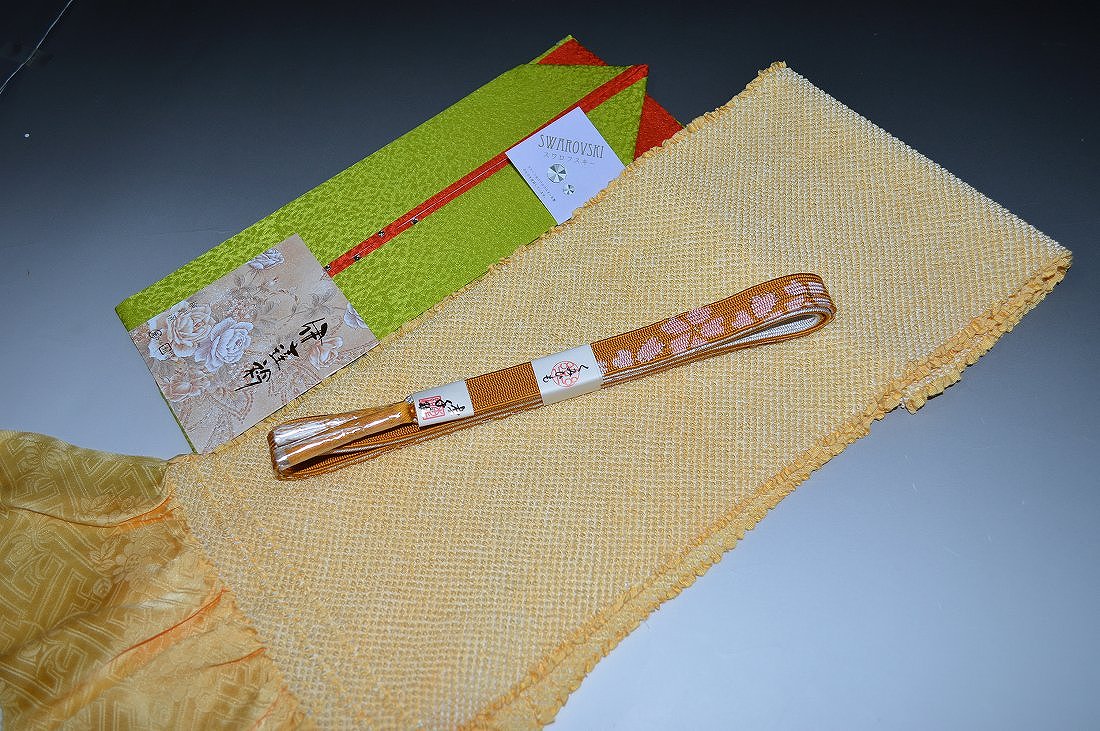 振り袖礼装用セットNo.17045古典の振り袖にオススメの平組帯締めタイプ帯締め・総絞り帯揚げ・重ね衿3..